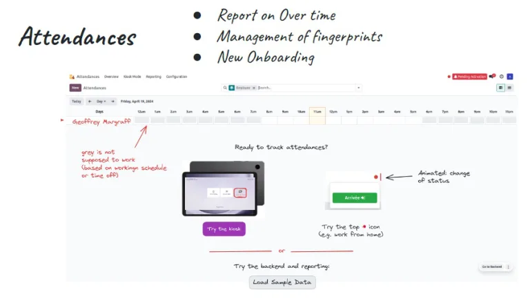 Odoo 18-attendances