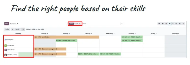 Odoo 18-find the right people based on their skills