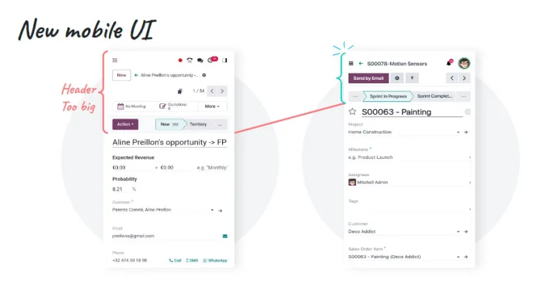 Odoo 18-new mobile ui
